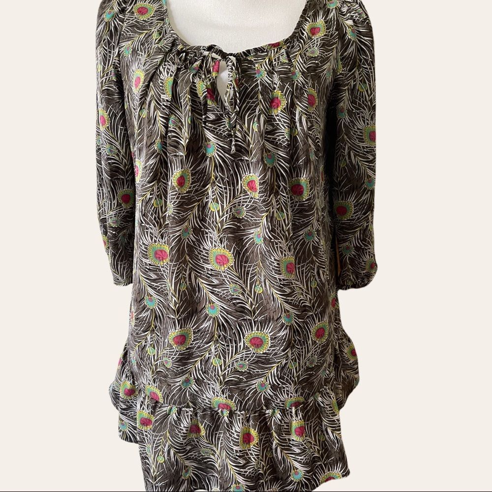 Liberty of London for Target Peacock Feather Print Blouse. Size Small